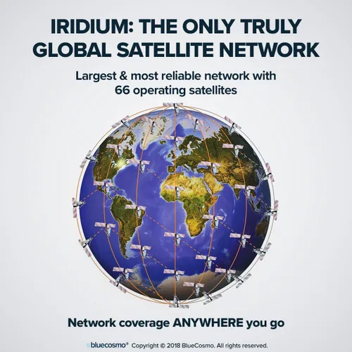 Vista 4 de BlueCosmo Tarjeta SIM global prepagada Iridium de 100 minutos – Tiempo de emisión de teléfono satelital – Vencimiento de 30 días – Sin tarifa