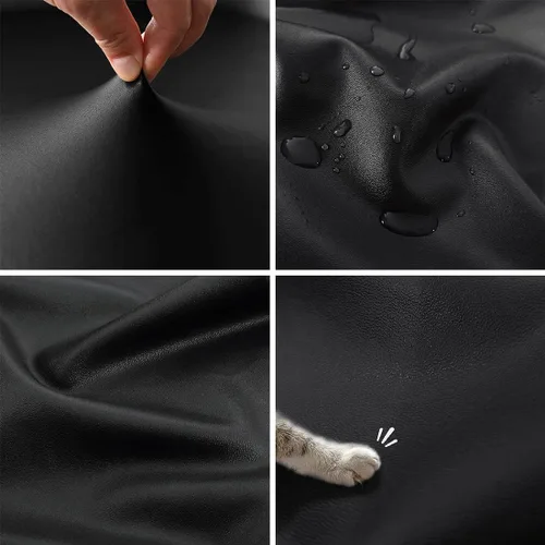 Vista 5 de vctops Fundas impermeables para reposabrazos de cuero sintético de PU, fundas elásticas vintage para brazos de sillas, sofá, sillón, fundas