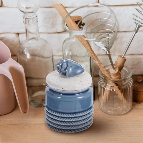 Vista 6 de Cabilock Bote de almacenamiento de té con tapa para té, recipiente de café, estilo boticario