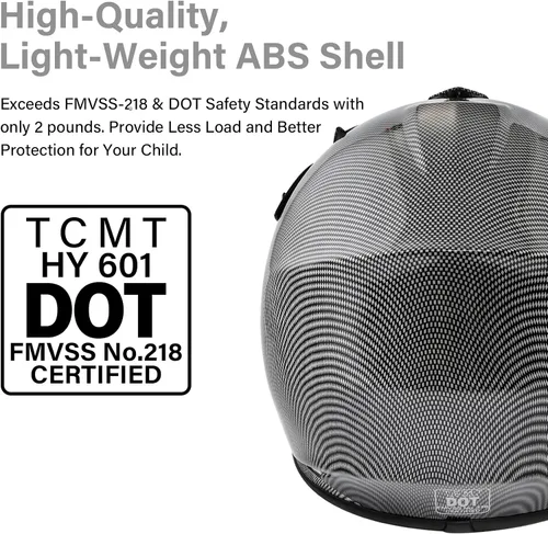 Vista 37 de SLMOTO - Casco DOT para niños y jóvenes, casco de motocross para todoterreno y calle, casco de motocicleta, casco de bicicleta de tierra, motocross