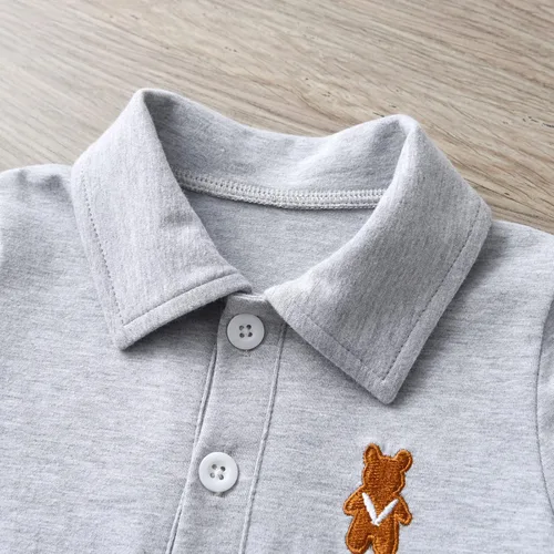 Vista 3 de Ropa de verano para bebé niño de manga corta de una pieza mameluco mono mono traje infantil