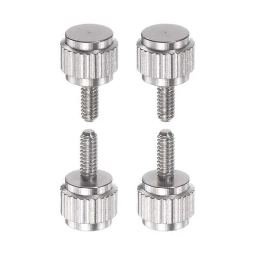 Vista 15 de HARFINGTON 4 pinzas Vernier tornillos de bloqueo M2x4mm cabeza plana redonda moleteada pulgar perilla pernos