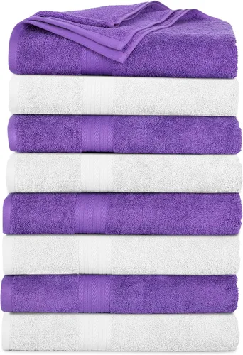 Vista 20 de Ample Decor Juego de 12 toallas de baño de 600 GSM, 100% algodón, 4 toallas de baño, 4 toallas de mano, 4 paños de lavado, absorbentes y suaves