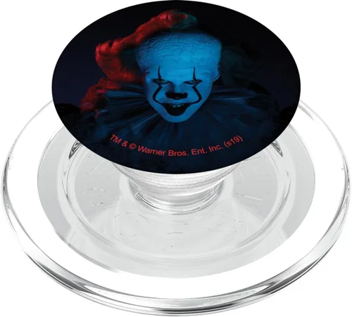 Vista 8 de IT: Capítulo 2 Azul Pennywise PopSockets agarre y soporte para teléfonos y tabletas, Negro