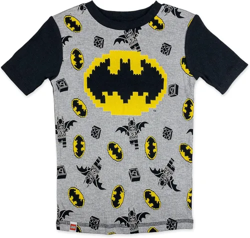 Vista 2 de LEGO Batman - Pijama para niños, 2For1 de algodón, color negro, 4, Negro Multi