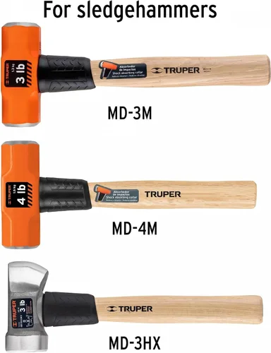 Vista 3 de Truper - Mango de repuesto de madera para martillo (modelo 15906 / MG-MD-4) Compatible with 2, 3, and 4 lb Sledge Hammers, Hardwood Mallet Handle
