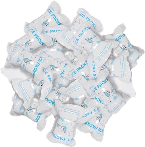Vista 6 de RAINBOW Paquetes de hielo seco para envío de alimentos, paquete de 50 pequeñas bolsas frías para bolsas de caja enfriadora, bolsa de hielo frío