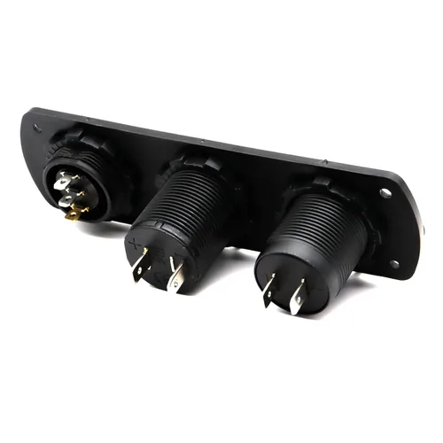 Vista 2 de Panel de enchufe USB QC3.0 dual para automóvil, impermeable, 12 V, adaptador de toma de corriente y interruptor de palanca de encendido y apagado