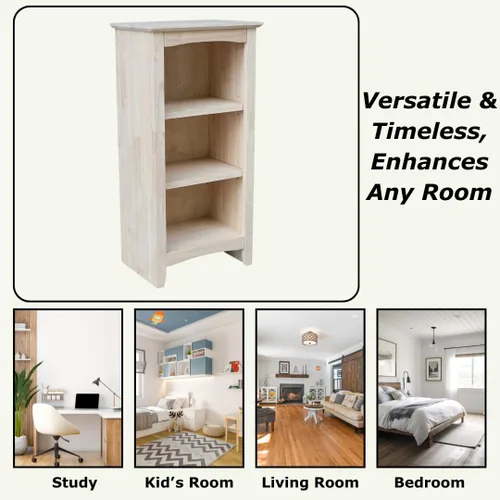 Vista 4 de Librería coctelera de madera maciza - 36" H