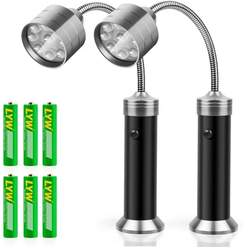 Vista 8 de KOSIN Luz de parrilla para barbacoa, base magnética, luces LED superbrillantes, cuello de cisne flexible de 360 grados, resistente a la intemperie