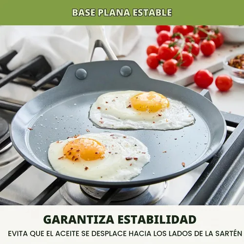 Vista 8 de GreenPan Valencia Pro 9.5" Ceramic Nonstick Crepe Pan, Hard Anodized