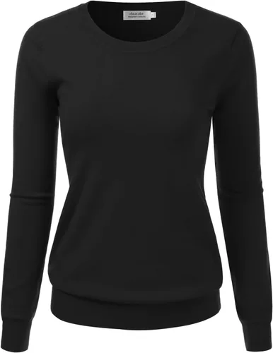 Vista 13 de Suéter Pullover de Punto Suave Premium para Mujer con Cuello Redondo y Manga Larga (S-XXL)