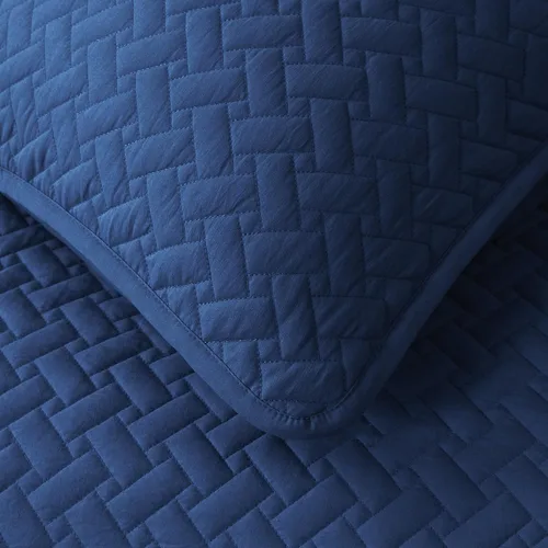 Vista 7 de EMME Juego de ropa de cama tamaño King, color azul marino, colcha suave y ligera prelavada, colcha de microfibra reversible acogedora de 3 piezas
