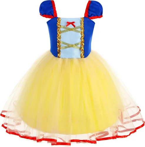 Vista 2 de Vestidos de princesa para niñas, vestido casual de verano para princesita