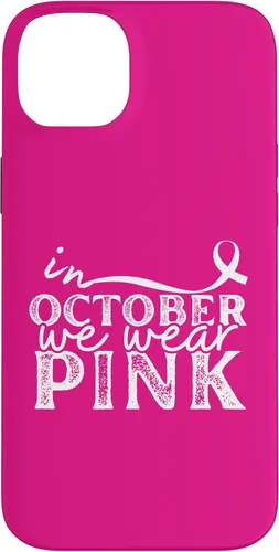 Vista 15 de iPhone 16 In October We Wear Pink Breast Cancer Awareness Graphic Case