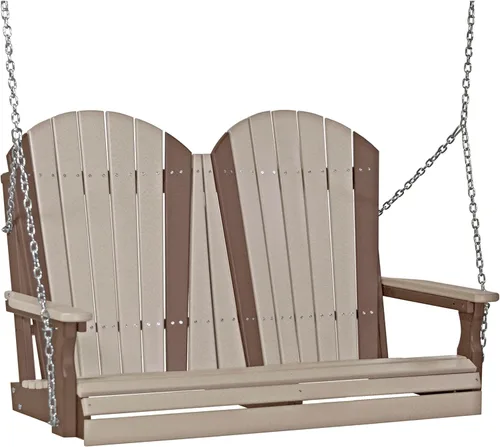 Vista 13 de LuxCraft Columpio Adirondack de 4' - Disponible en 22 colores Caoba antigua