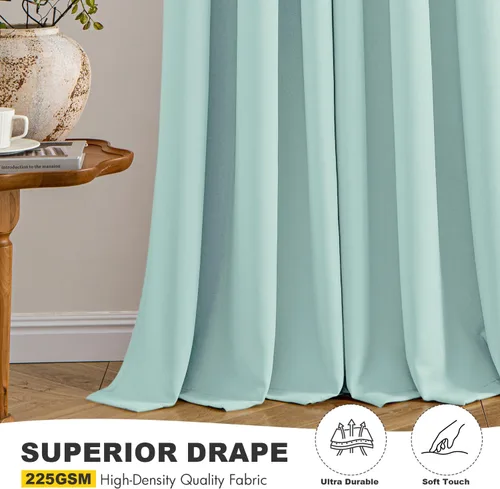 Vista 5 de MIULEE Cortinas opacas para dormitorio, sala de estar, 2 paneles, con aislamiento térmico, cortinas de oscurecimiento de la habitación, con ojales