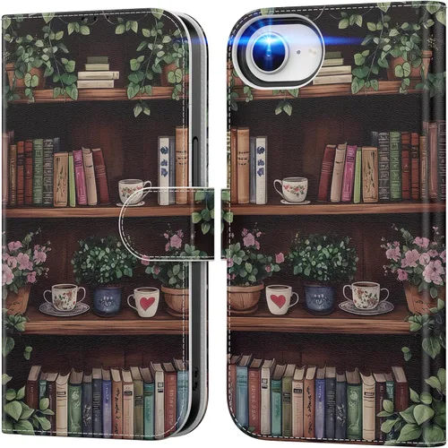 Vista 79 de DEENAKIN Funda tipo cartera para iPhone 15 con tarjetero + clip para efectivo, bloqueo RFID, protección contra caídas de grado militar y obras