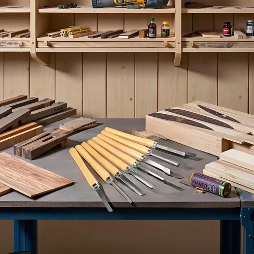 Vista 4 de Juego de cinceles de torno de madera, kit de cinceles de torneado de madera HSS, cincel de escultura, cinceles para carpintería, torno de madera