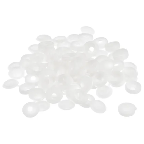 Vista 34 de uxcell 100 tapas de rosca con bisagras de 0.118 pulgadas (0.118 in), cubiertas de plástico para tornillos plegables para arandela, cubierta
