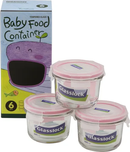 Vista 2 de Glasslock Juego de caja rectangular para bebé de 6 piezas, mini (3 unidades)