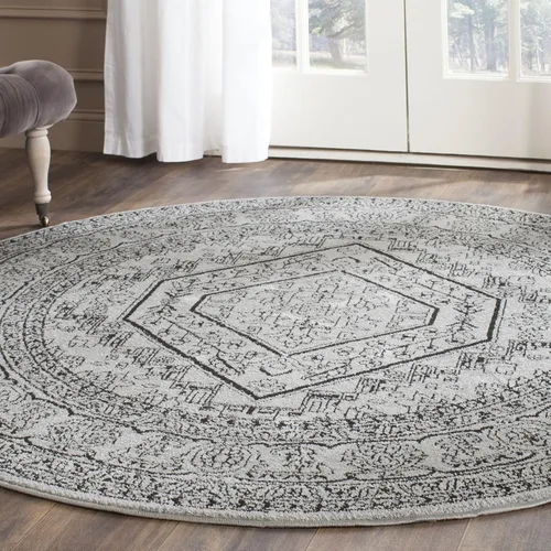 Vista 61 de SAFAVIEH ADR108B - Tapete de la colección Adirondack, 2 pies 1 pulgada x 6 pies, marfil y plateado, diseño de medallón oriental, no desprende