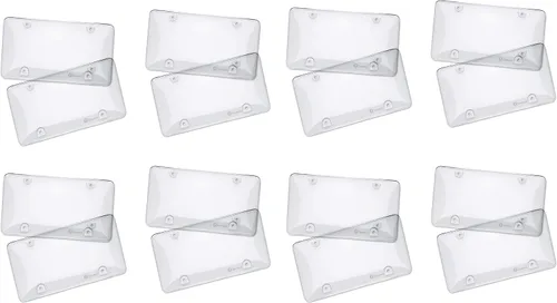 Vista 11 de Zone Tech - Protectores transparentes para marco de matrícula, paquete de 2 protectores de burbujas para todo tipo de clima, se adapta a cualquier