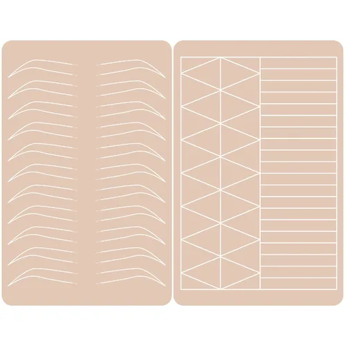 Vista 13 de 3 piezas gruesas de dos lados Microblading Practice Silicon Skin Perfecto para maquillaje permanente y microblading Nano cejas ombre práctica