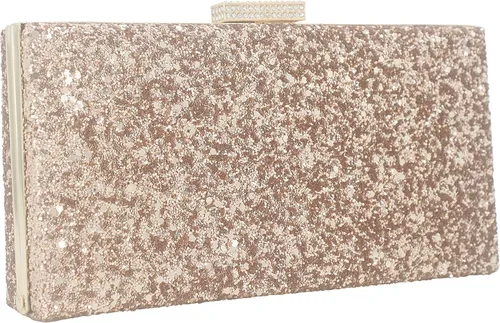 Vista 3 de Bolso de mano grande con purpurina para fiesta de mujer brillante