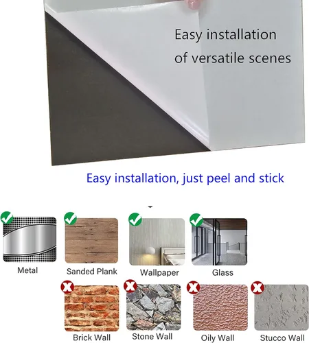 Vista 5 de XUANINY 7 hojas de azulejos en muro autoadhesivos, superficie de aluminio triangular de mosaico de metal, adhesivo de pared 3D de aluminio Dorado