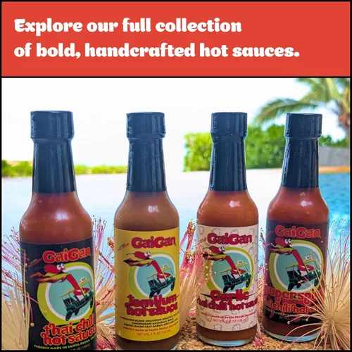 Vista 7 de GaiGan - Salsa picante de ajo, chile tailandés y glaseado, condimentos veganos totalmente naturales sin gluten con bajo contenido de sodio y sin
