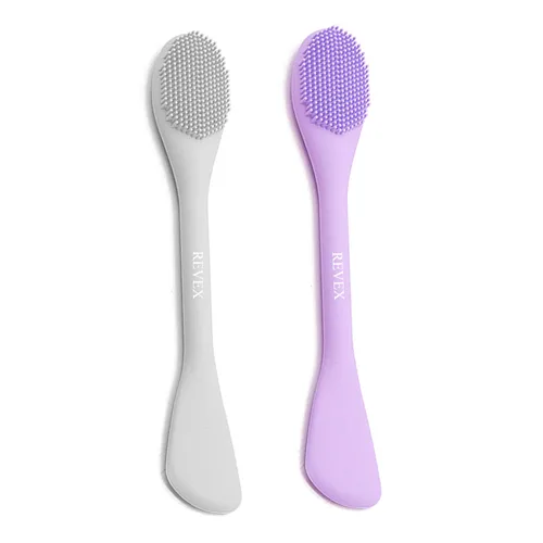 Vista 7 de REVEX Aplicador de máscara facial de silicona, limpiador facial, exfoliante de poros, 2 cepillos de limpieza de poros, cepillos de limpieza facial