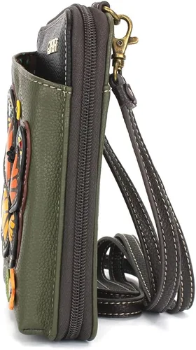 Vista 8 de CHALA Cartera cruzada para teléfono celular, bolso de mano multicolor de piel sintética para mujer con correa ajustable