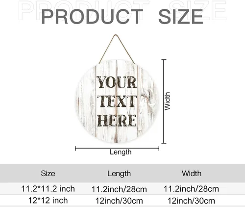 Vista 2 de Letrero de madera personalizado para decoración del hogar, tablero de placa de madera con texto para puerta de granja, cocina, decoración