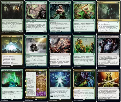 Vista 5 de Elite Golgari Elf Commander Deck - Lathril - Verde Negro - EDH - 100 cartas - Magic The Gathering Deck - Muy fuerte