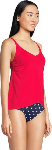 Vista 4 de Lands' End Sudadera con capucha para mujer, de manga larga, con botones frontales, talla grande
