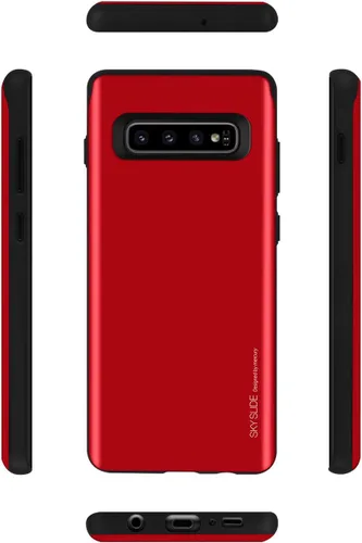 Vista 3 de GOOSPERY Funda para Galaxy S10 Plus [tarjetero deslizante] protector de doble capa [TPU + PC] con ranura para tarjeta cartera para Samsung Galaxy