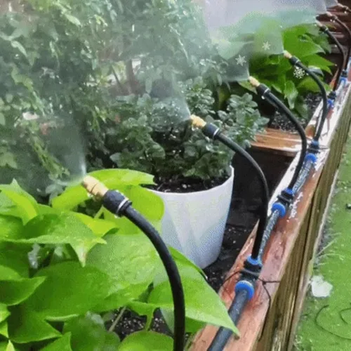 Vista 4 de New Quick Connector Drip Automatic Irrigation System with 360-degree Bending Dropper, Adjustable Atomizing Nozzle for Watering Sprinkler System for