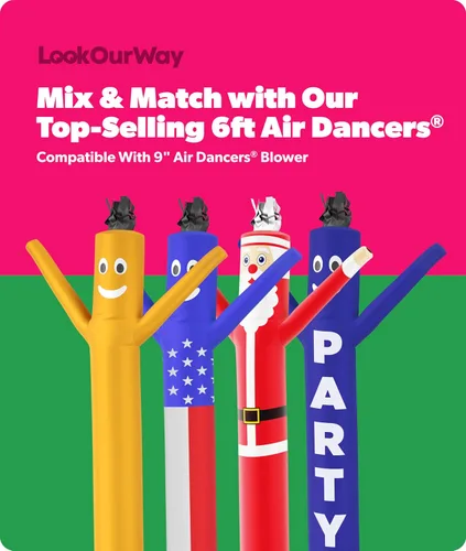 Vista 7 de LookOurWay Air Dancers Wacky Waving - Accesorio inflable de tubo para hombre, 6 pies de alto, publicidad de bailarín de aire que saluda, tipo tubo