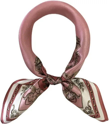 Vista 52 de FONYVE Bufandas 100% de seda de morera para mujer, bufanda cuadrada ligera de satén para la cabeza, bufanda pequeña de seda para dormir, 21 x 21