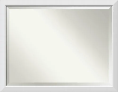 Vista 12 de Amanti Art Espejo de pared blanco de 24 x 20 pulgadas, espejo de baño rectangular blanco blanco para decoración de pared de sala de estar, marco