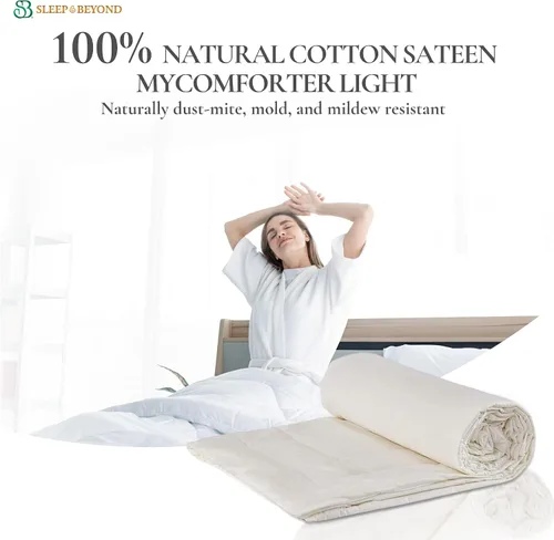 Vista 2 de Natural myComforter - Edredón de lana lavable ligero, súper marfil