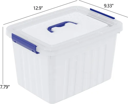 Vista 2 de Bringer Paquete de 6 cajas de almacenamiento de plástico de 10 L