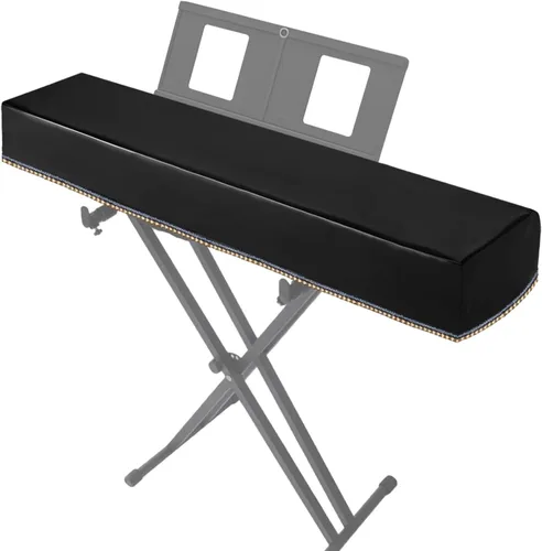 Vista 2 de Piano digital de 88 teclas, cubierta de cuero negro suave, protección contra el polvo e impermeable para teclados electrónicos