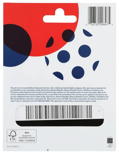 Vista 2 de Tarjeta de regalo Old Navy de $25