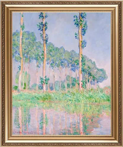 Vista 66 de IPIC - Reproducción artística de los lirios de agua de Claude Monet 1906, impresiones giclée coinciden con el marco dorado clásico, arte de pared