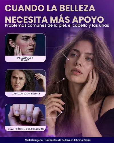 Vista 2 de Péptidos de colágeno múltiple 2,000 mg con biotina y ácido hialurónico