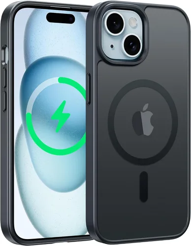 Vista 368 de FNTCASE - Funda para iPhone 16 Pro: magnética, mate, translúcida, de grado militar, protectora contra caídas, resistente, fina, duradera y a prueba