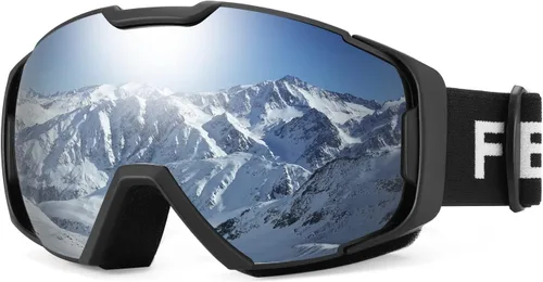 Vista 19 de FEISEDY Ski Goggles, OTG Snow Sport Goggles for Adult Youth, Anti-Fog UV400 Protection Bendable Dual-Lenses B2961