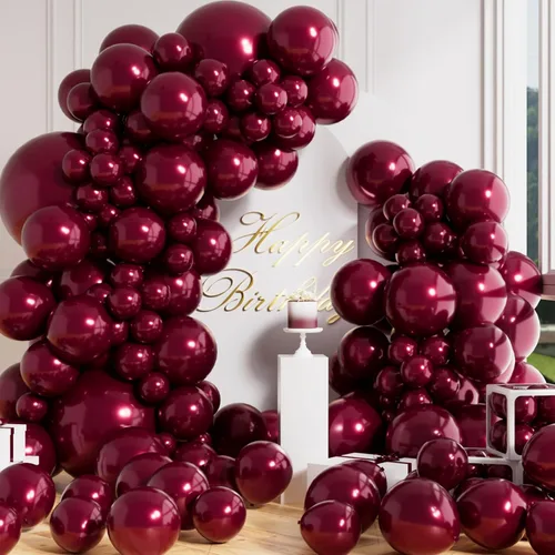 Vista 7 de AULE 100 globos metálicos negros de diferentes tamaños 18/12/10/5 pulgadas, globos de látex cromados brillantes de helio para decoración de fiesta